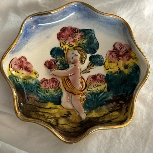 Vintage Capodimonte Italy Porcelain Cupid Trinket Dishes - Picture 10 of 17